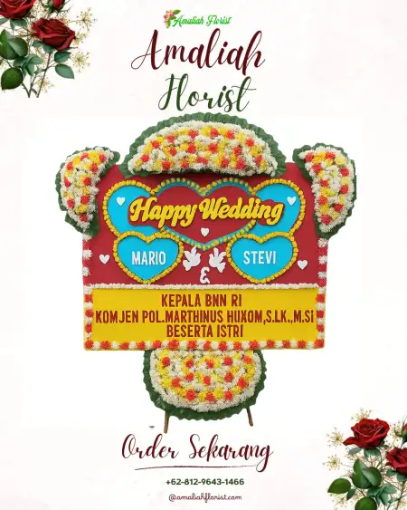 Papan Bunga Pernikahan Citembong